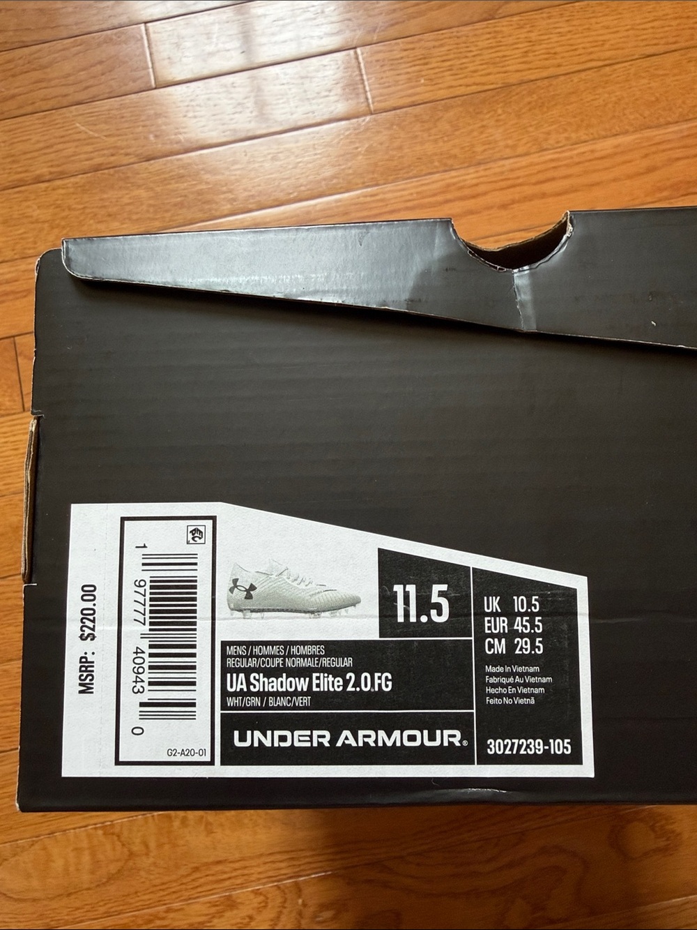 Under Armour Black UA Shadow Elite 2.0 FG Soccer Cleats - Men's 11.5